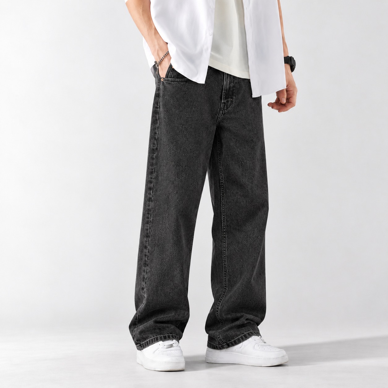 BJ-Black Beggy Jeans - Image 1