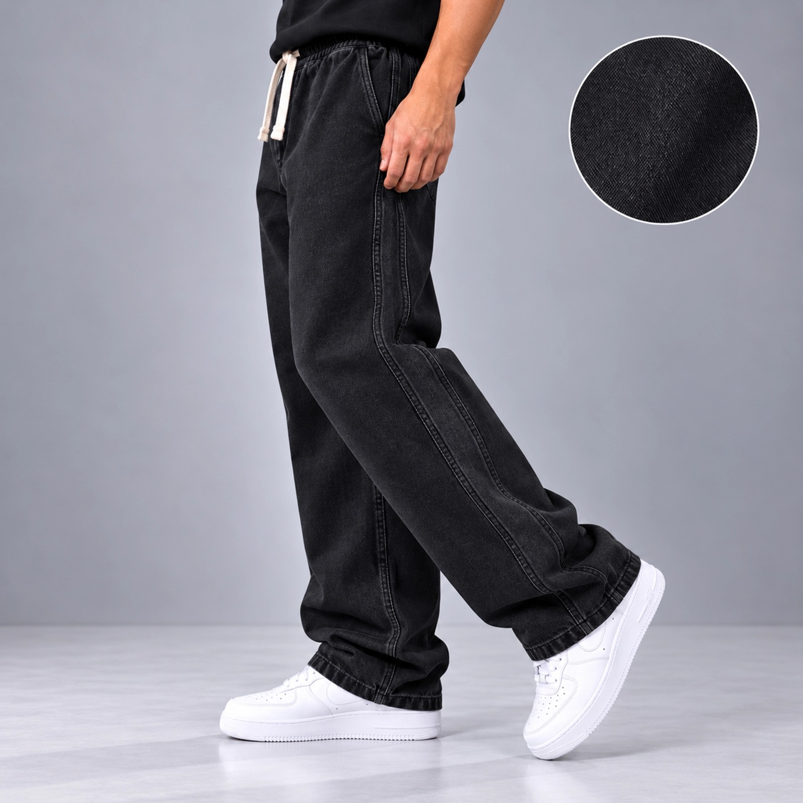Beggy Jeans Trouser - Black Beggy Jeans Trouser - Image 1