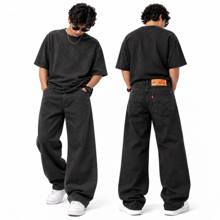 Men's Beggy Jeans -Black