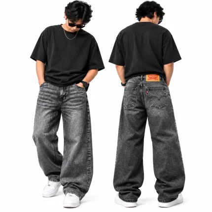 Men's Beggy Jeans -Gray Wash